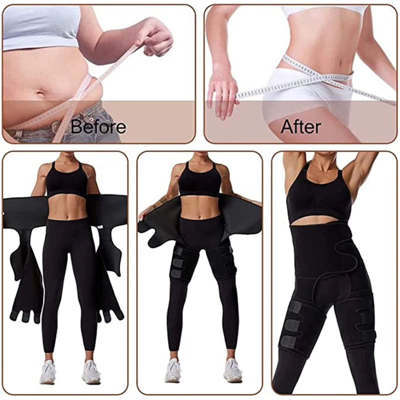 Thigh Trimmer Polymer Thermo Waist Trainer Leg Shaper Butt Lifter Hip Enhancer Shapewear Workout Slimming Belt Sweat Sauna Band