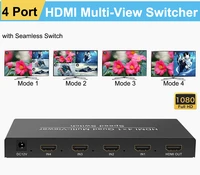 full hdmi multiviewer 4x1 quad multi viewer 1080p hdmi hdtv video converter 4 tv screens splitter seamless switch