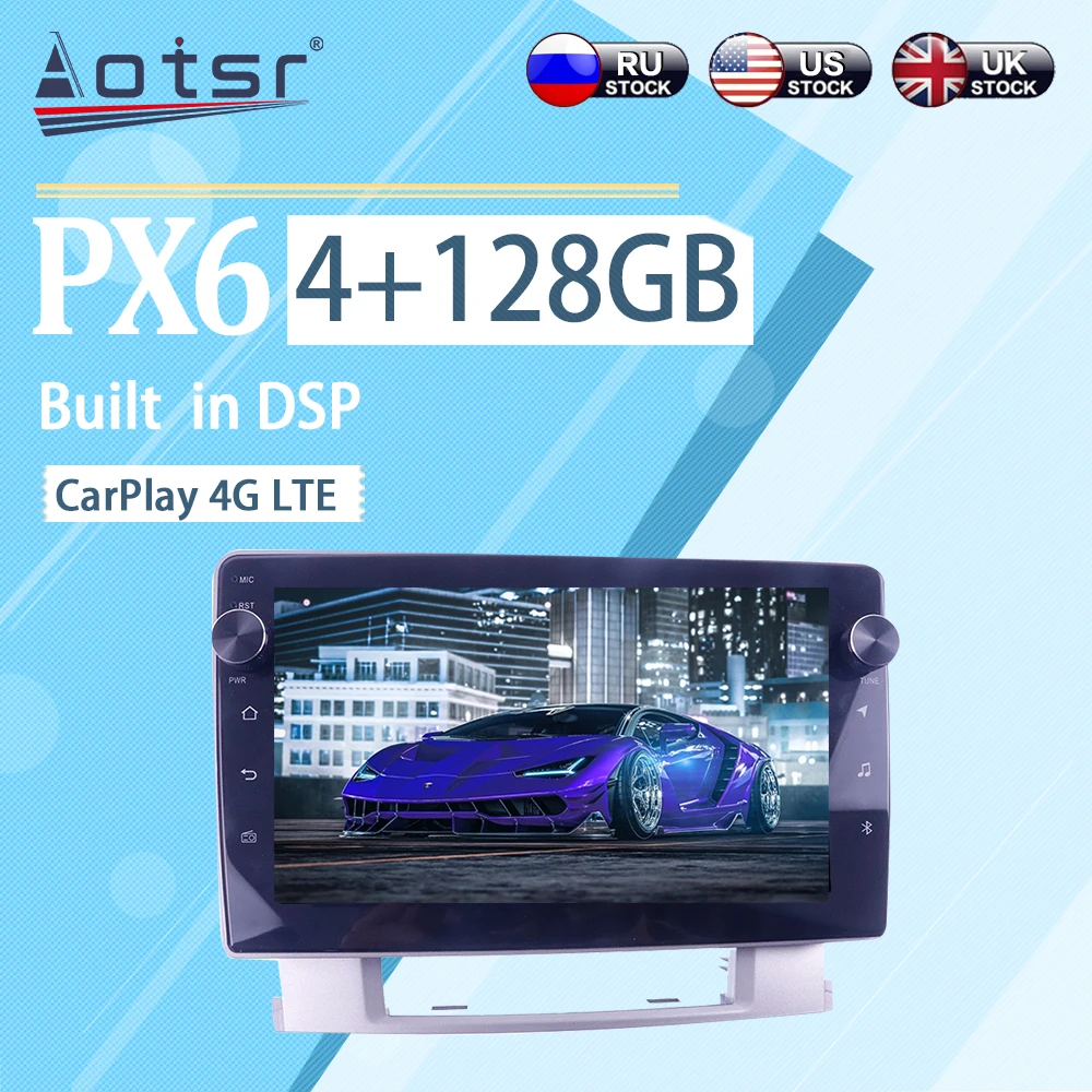 

4+128GB For Buick Excelle GT For Opel J 2010 - 2014 Android 10 BT Carplay Car Multimedia Radio Player GPS Navigation Stereo