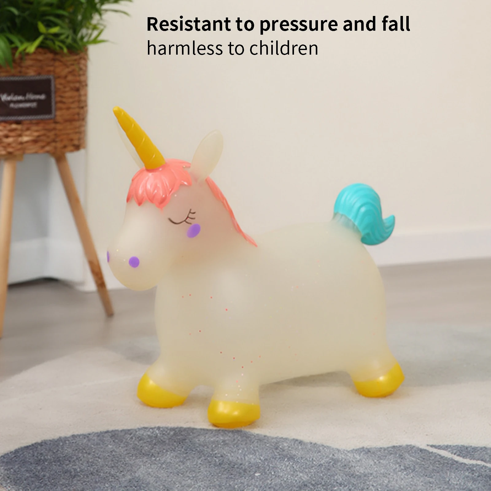 Мультяшная Детская Надувная милая игрушка единорог из ПВХ надувной с одной