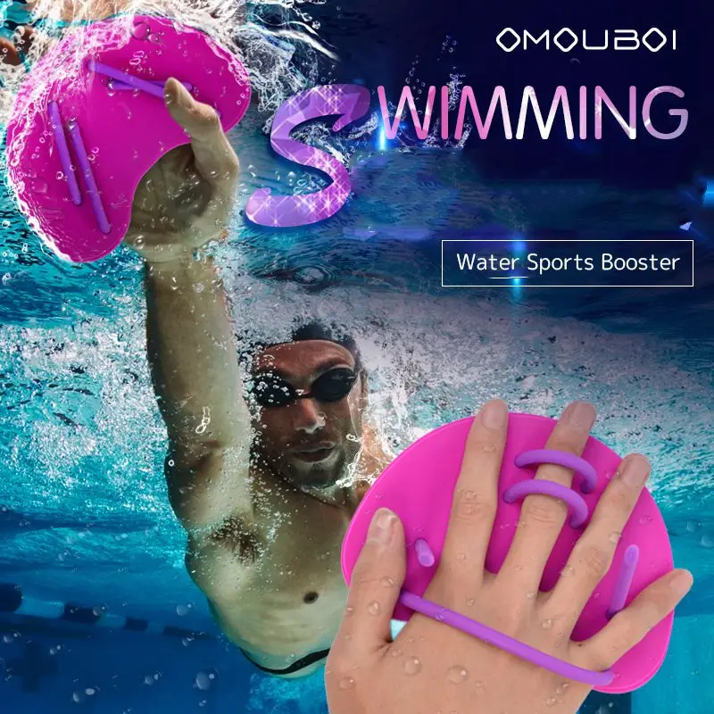 1 пара детских Регулируемый рычаг ручной перепончатая перчатка плавательные