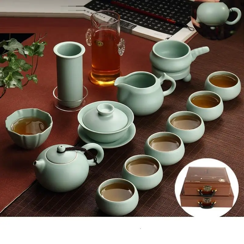 

Teapot Garden Organizer Afternoon Kung Fu Vintage Shabby Chic Pot Home Decoration Accessories Teaware China Chinese Tea Set