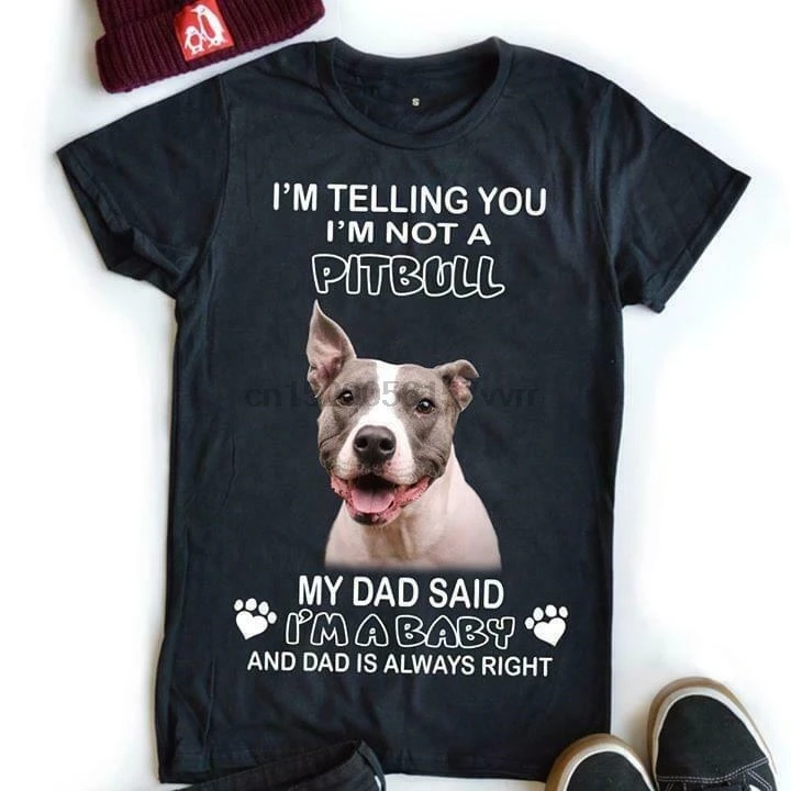 Я хочу сказать вам что я не питбуль мой папа сказал ребенок Мужская футболка
