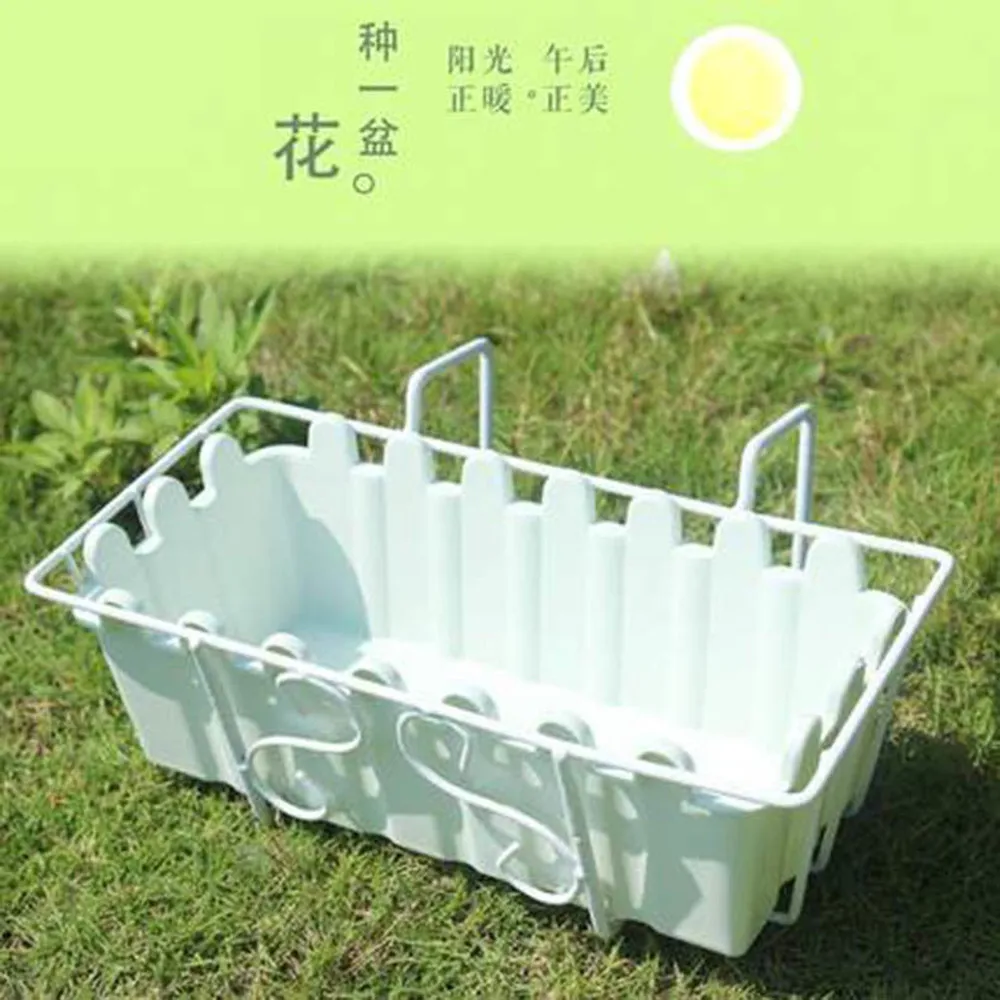 Подвесная корзинка для балкона цветочный горшок железная Заборная подставка