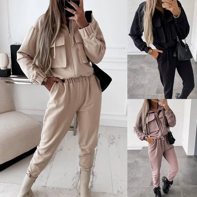 

Tuta da donna maglia Primavera autunno abiti caldi dolcevita maniche lunghe pantaloni a due pezzi set juicy coutoure tracksuit