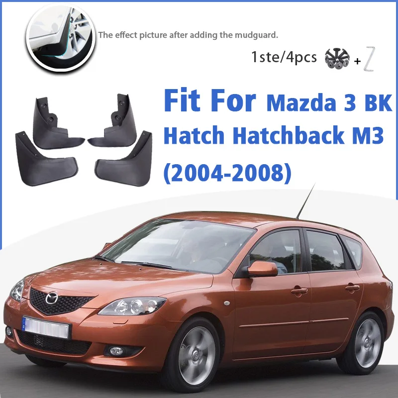 

Mudguard For Mazda 3 BK Hatch Hatchback M3 2004-2008 Front Rear 4pcs Mudflaps Mudguards Car Accessories Splash Guard Fender