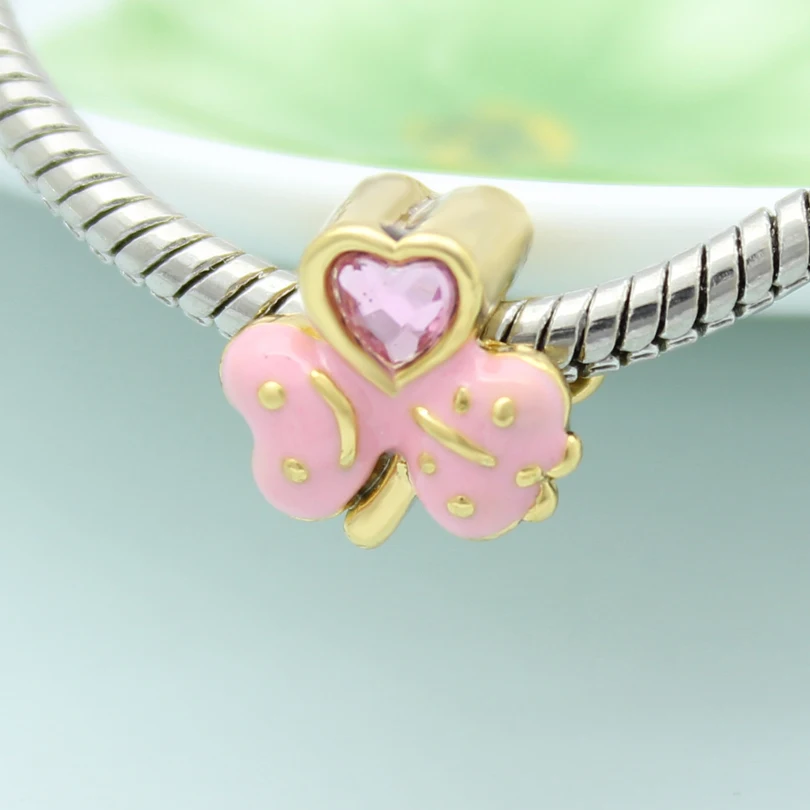 Бесплатная доставка розовый кристалл октября камень талисман лист клевер