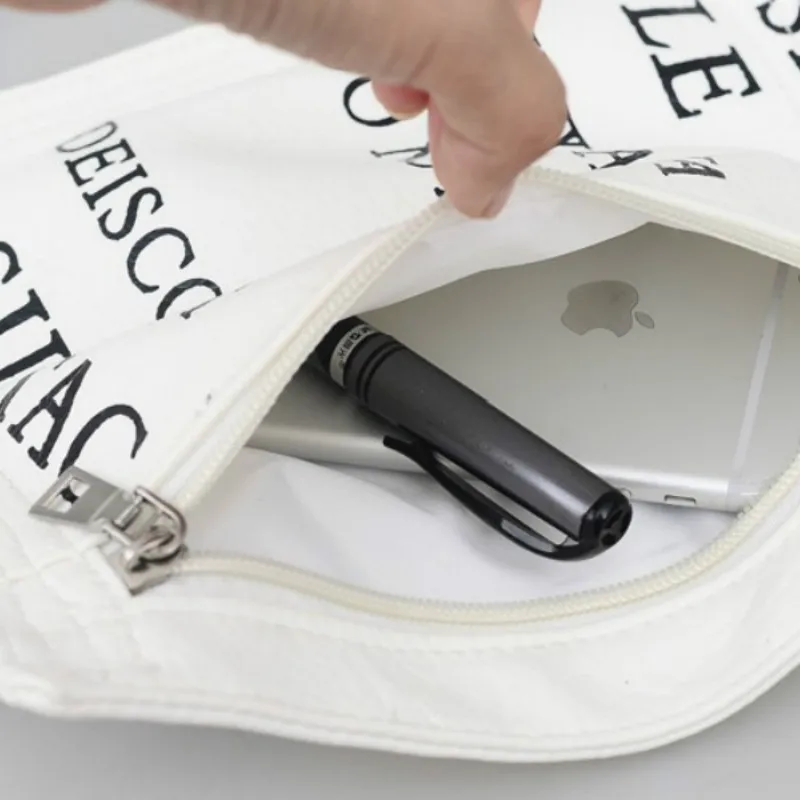 Холщовый конверт с надписью Уникальный Стильный дизайнерский женский складной