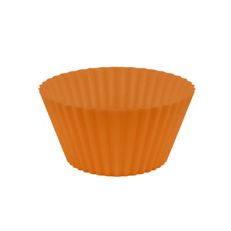 orange Круглые силиконовые формы для выпечки тортов, Силиконовые Формы для кексов, инструменты для домашней кухни, инструменты для приготовления пищи, Прямая поставка - Цвет: orange