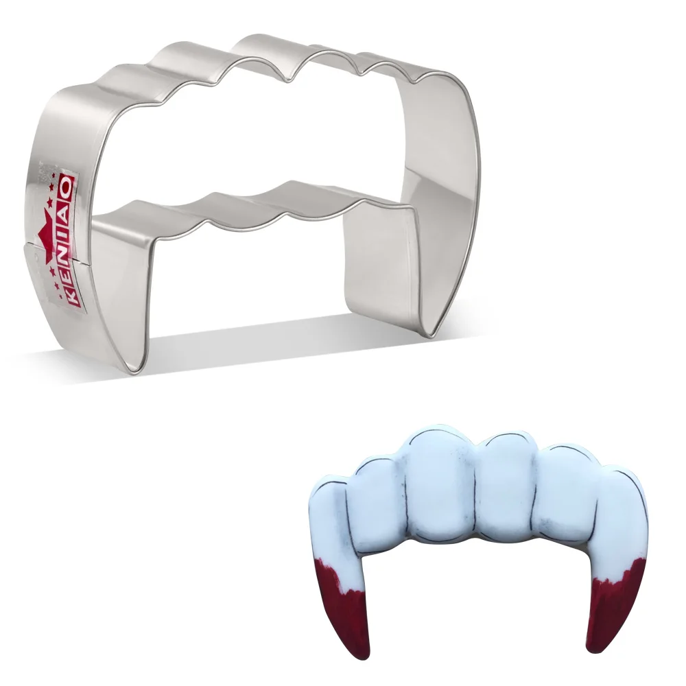 KENIAO Хэллоуин Зубы вампира печенье 8 4x5 5 см бисквит Фондант сэндвич хлеборезы