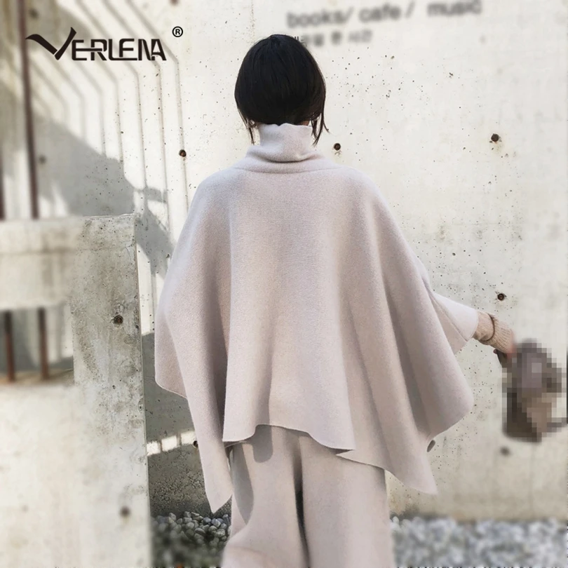 Verlena Осенние новые широкие брюки с эластичным поясом 2019 однотонные Черные