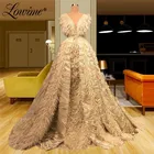 Перья марокканский кафтан вечерние платья 2021 халат De Soiree V образным вырезом Длинные платья знаменитостей на выпускной вечерние платья Vestidos