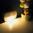 Светодиодный ночсветильник с пассивным инфракрасным датчиком движения, Индукционная лампа с аккумулятором и автоматическим выключением для дома, детской, гостиной, спальни, прикроватный