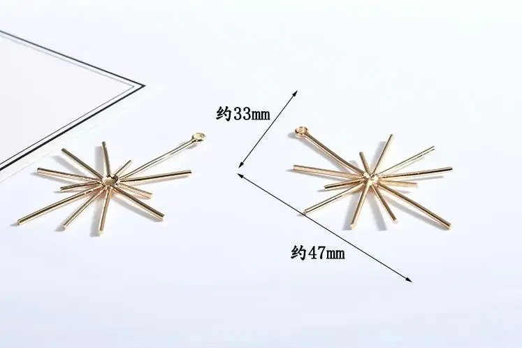 Застежка для сережек сделай сам Овальный u-образный крест из натурального золота