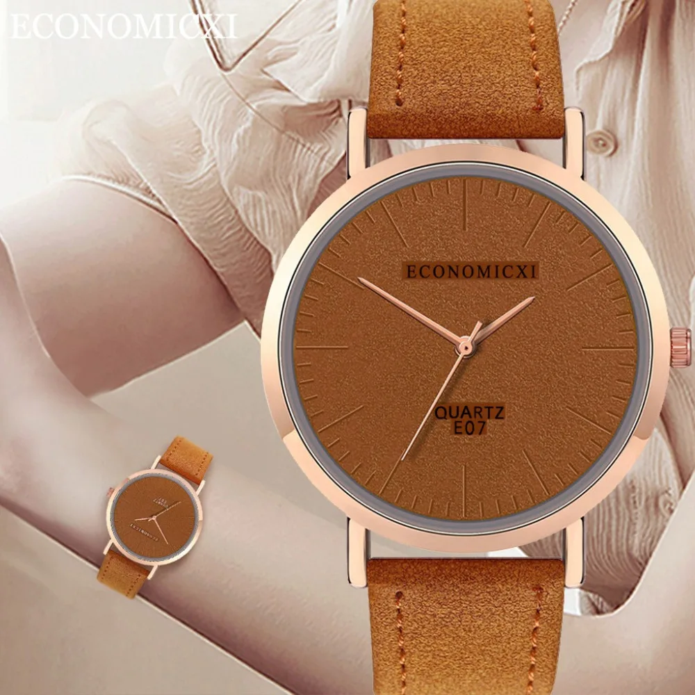 Лидер продаж, женские часы, аналоговые, повседневные, Reloj Mujer, с кожаным ремешком, кварцевые наручные часы, женские часы, siple, роскошные часы с циферблатом