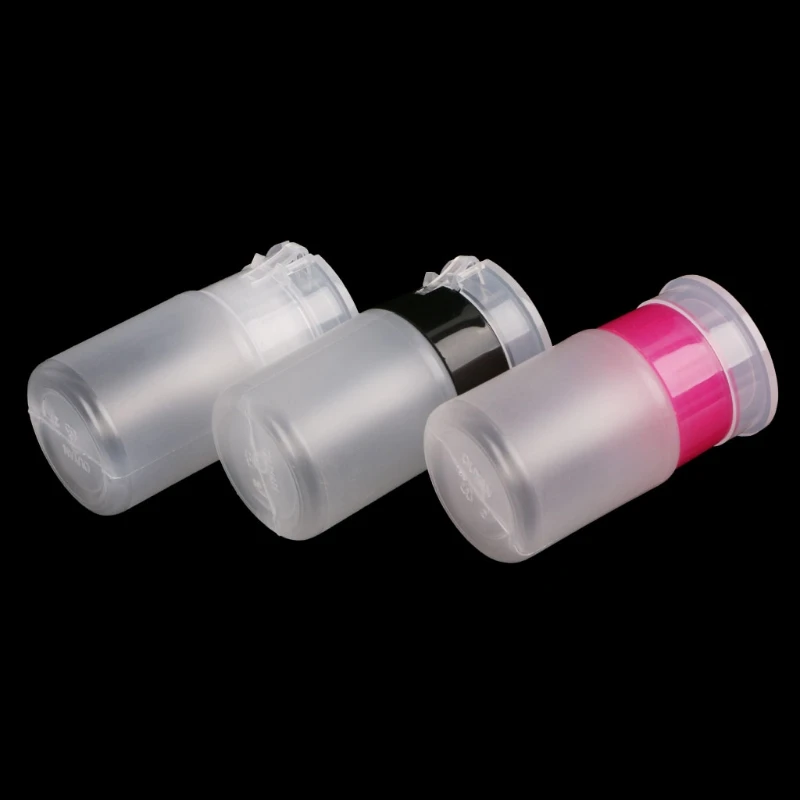

70ml Nail Art Clear Empty Pump Dispenser Cleanser Bottle Manicure Press Bottles 32CC