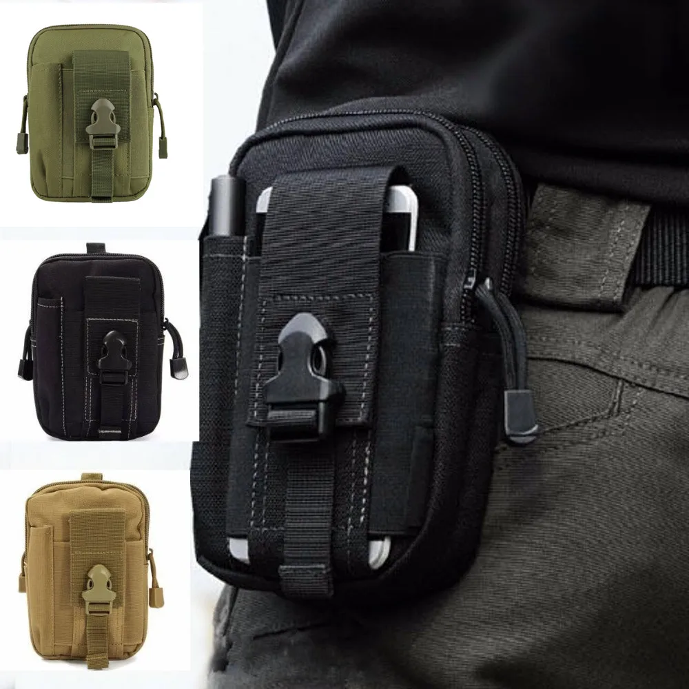 

Men Outdoor Tactical Molle Pouch Belt Waist Pack Bag Small Pocket Military Waist Pack Running Pouch Travel Camping Pocket Bags
