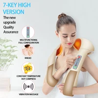 electrical massage shiatsu back shoulder body neck massager multifunctional shawl 4d infrared heated kneading carhome massager