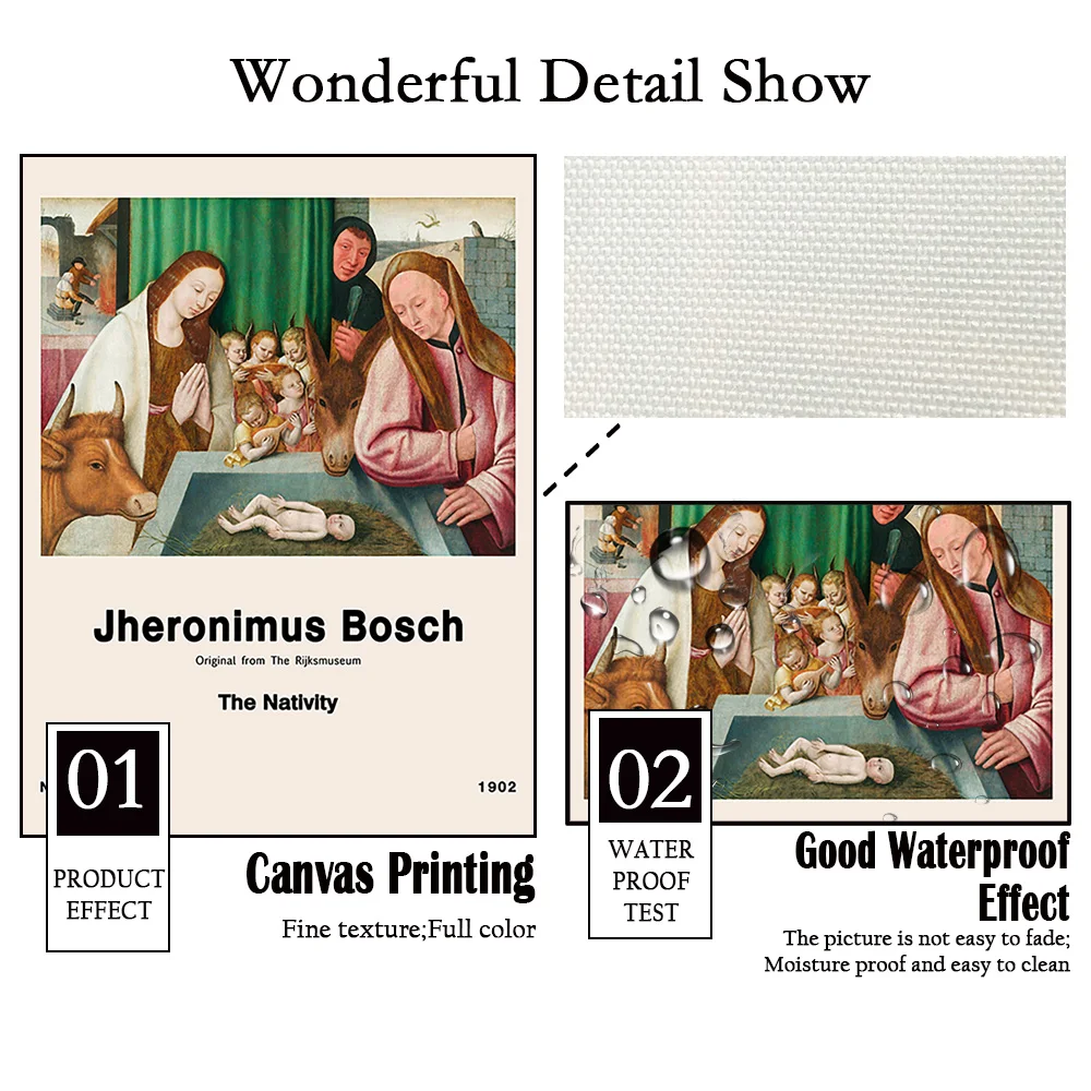 Художественный постер Jheronimus Bosch с изображением возрождения выставочный музей на