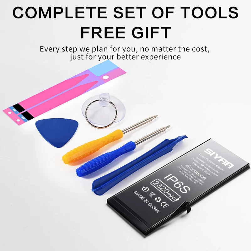 

SIYAA Battery For iPhone 6S 7 8 6 Plus X SE 5S 5 5C XR XS MAX Original High Capacity Replacement Bateria For Apple 6 S 6SP 7P 8P