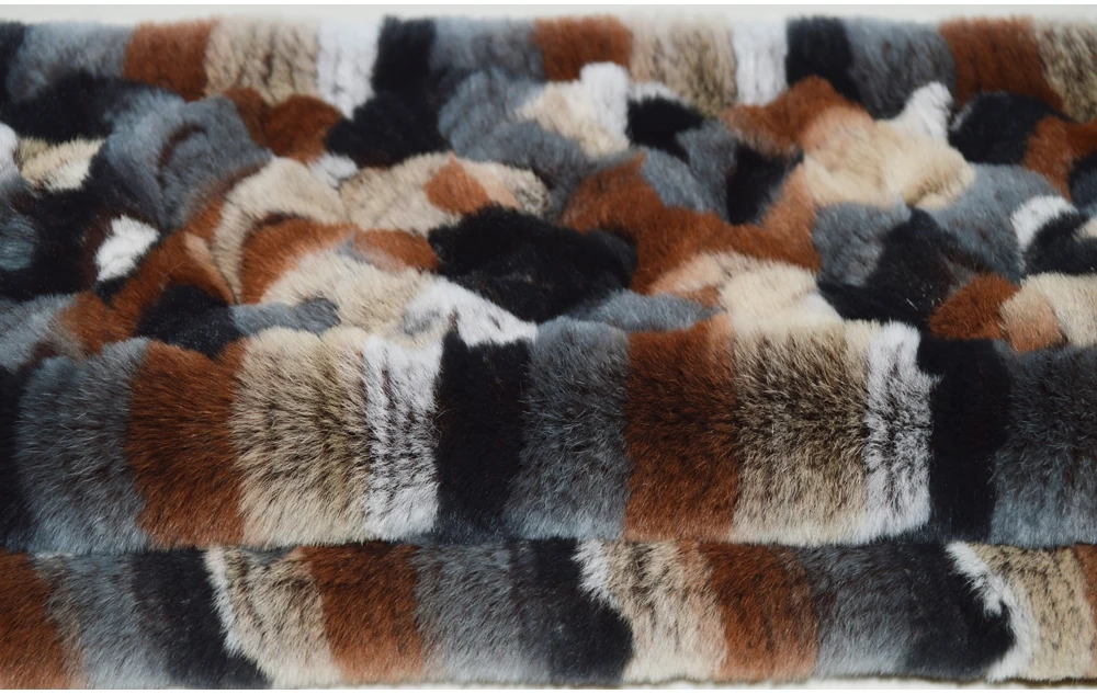 Winter Long Style Women Real Rex Rabbit Fur Scarf Rex Rabbit Fur Warm Soft Ring Scarfs High Quality Knit Rabbit Fur Scarves