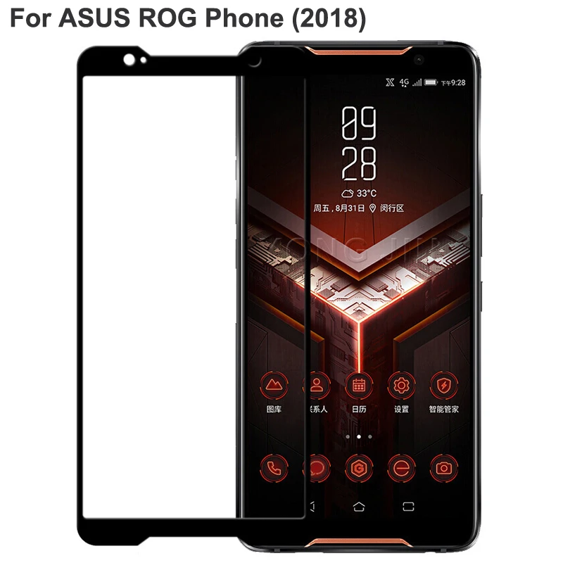 2 шт для ASUS ROG phone стекло закаленное Полное покрытие Защитная пленка Phone II Z01QD ZS660KL