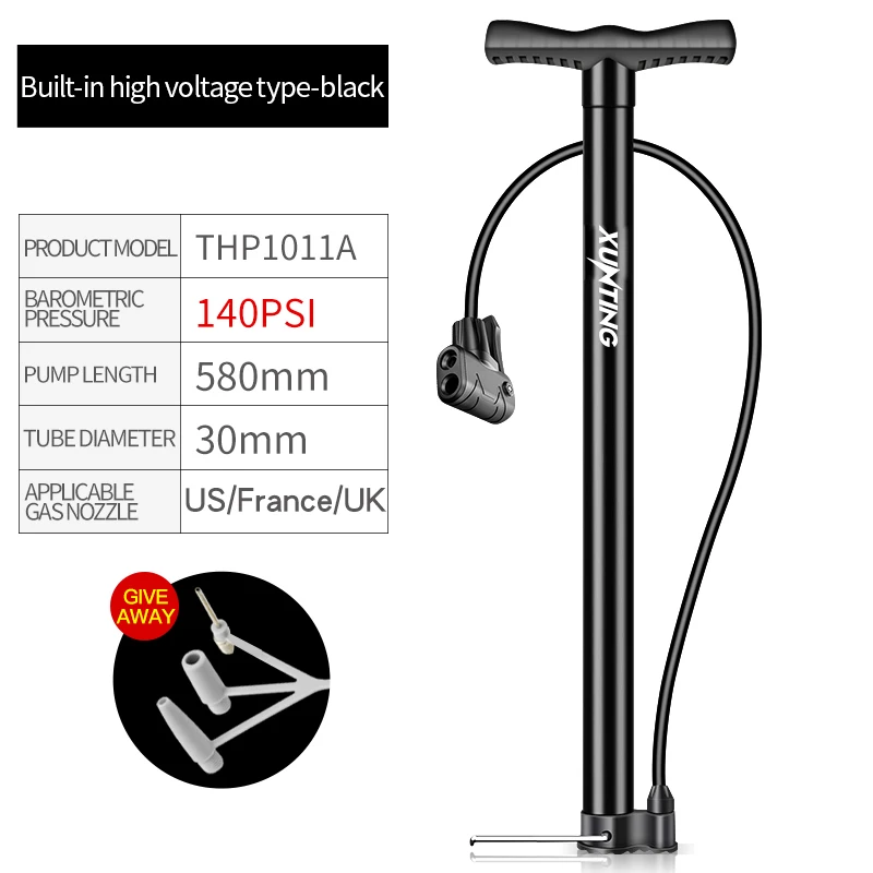 Велосипедный насос Xunting отличный ручной воздушный накачивание шин Аксессуары