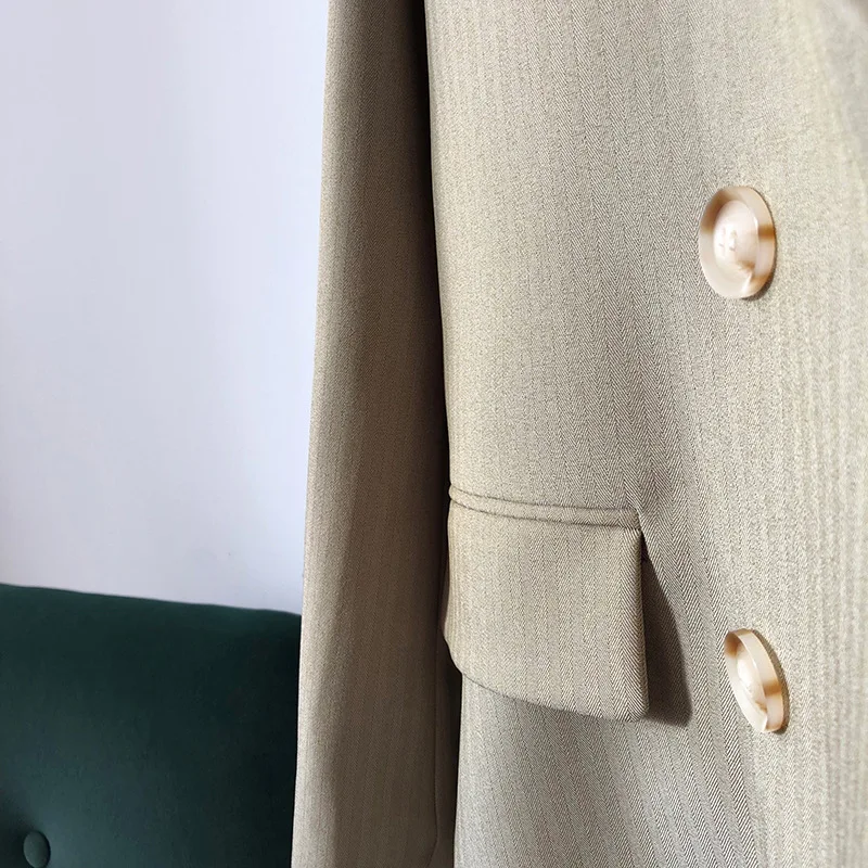 

Coat Casaco Feminino Tops For Women Elegant Coat Outerwear 2020 Women Spring Blazer Coat Turn Down Collar Women Vintage