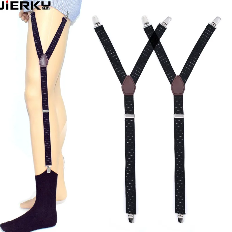 

Gourd Buckle Design Shirt Stays Garter Suspenders Elastic Men Braces for Shirt Holder Tirantes Adjustable Socks Fastener Garters