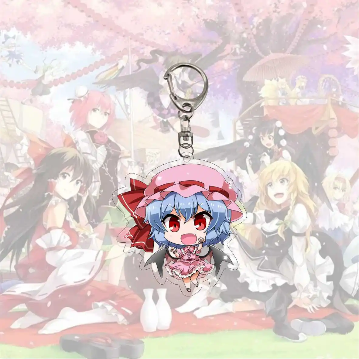 Брелок для ключей с рисунком Аниме Touhou Project Kirisame Marisa Hakurei Reimu акриловые фигурки