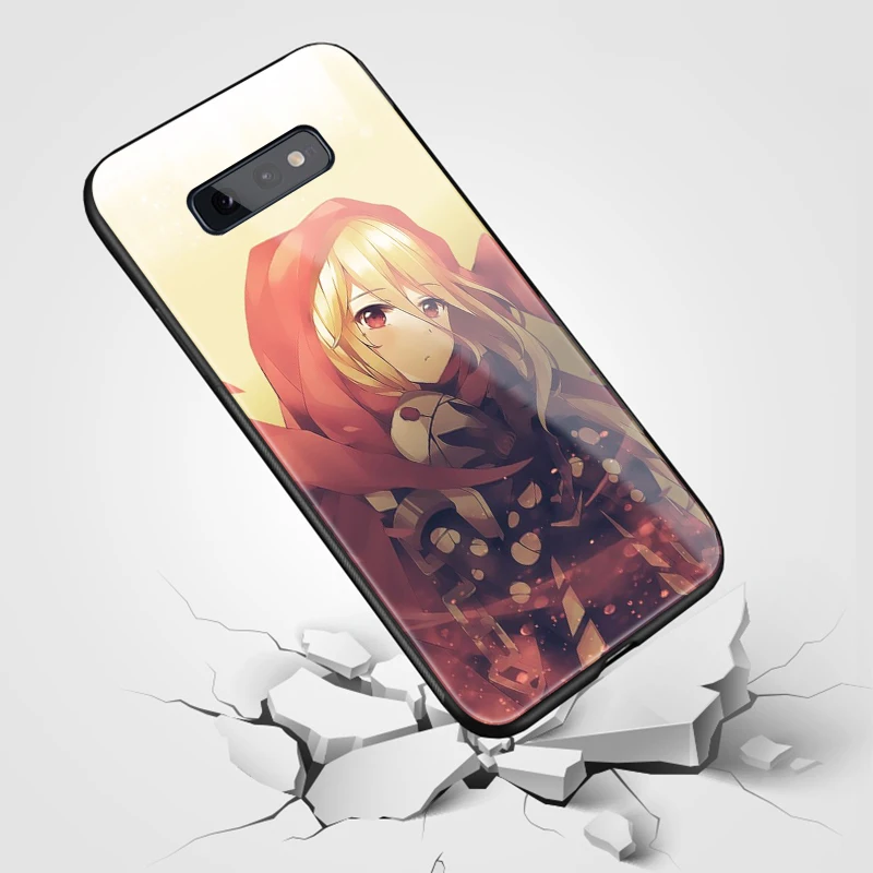 Evileye Overlord аниме закаленное стекло Мягкий силиконовый чехол для телефона Samsung Galaxy