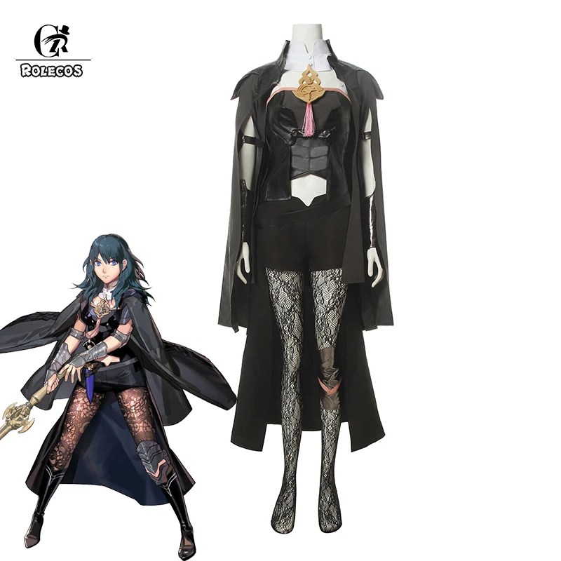 ROLECOS Game Fire Emblem ThreeHouses костюм для косплея Byleth сексуальный женское платье черный