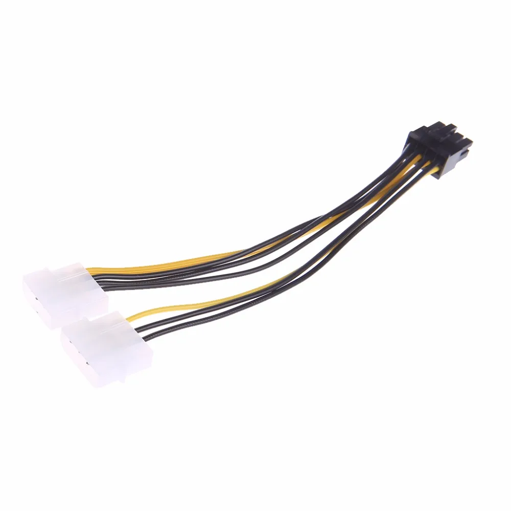 

2 x 4-Pin Molex LP4 To 8-Pin PCI Express Video Card ATX PSU Power Adapter Cable