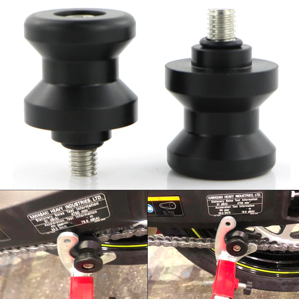 

For Kawasaki Versys 650 KLE650 Versys 1000 KLE1000 Ninja 750R ZX750 Ninja 650R EX650 ER-6F/N ZR7S 10mm Swing Arm Stand Bobbins