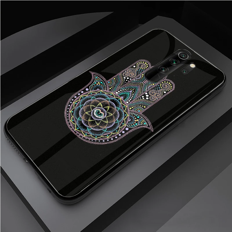Хамса рука Фатимы чехол из закаленного стекла для телефона Xiaomi Redmi Note 5 6 7 8 9 Pro Note8T