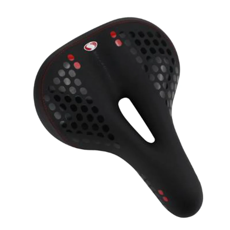 

STARBK Soft Thicken Wide Bicycle Saddles Seat Rear Light MTB