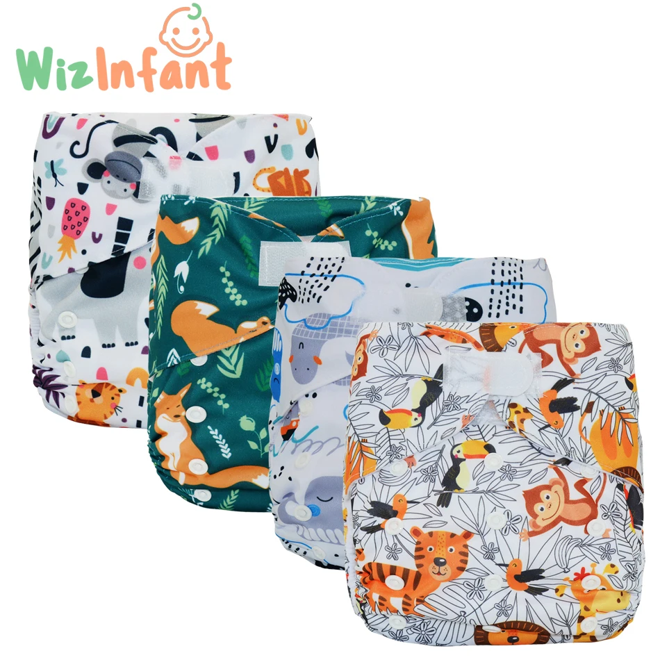 

WizInfant Washable Big Size XL Cloth Diaper Eco-Friendly Adjustable Reusable Cloth Diapers Cover Fit 2-5 Years Baby Nappy