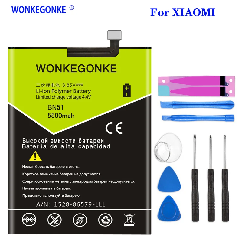 

WONKEGONKE for Xiaomi BN51 Phone Battery for Redmi 8A Redmi8A Redmi8 for Redmi 8 + Tools
