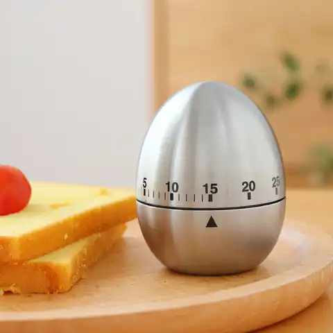 Новый механический кухонный таймер в виде яйца из нержавеющей стали