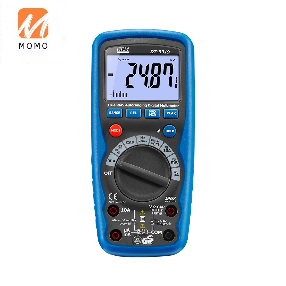 DT-9919 40000 отсчетов Профессиональный Промышленный Цифровой мультиметр True RMS 4-20 мА |