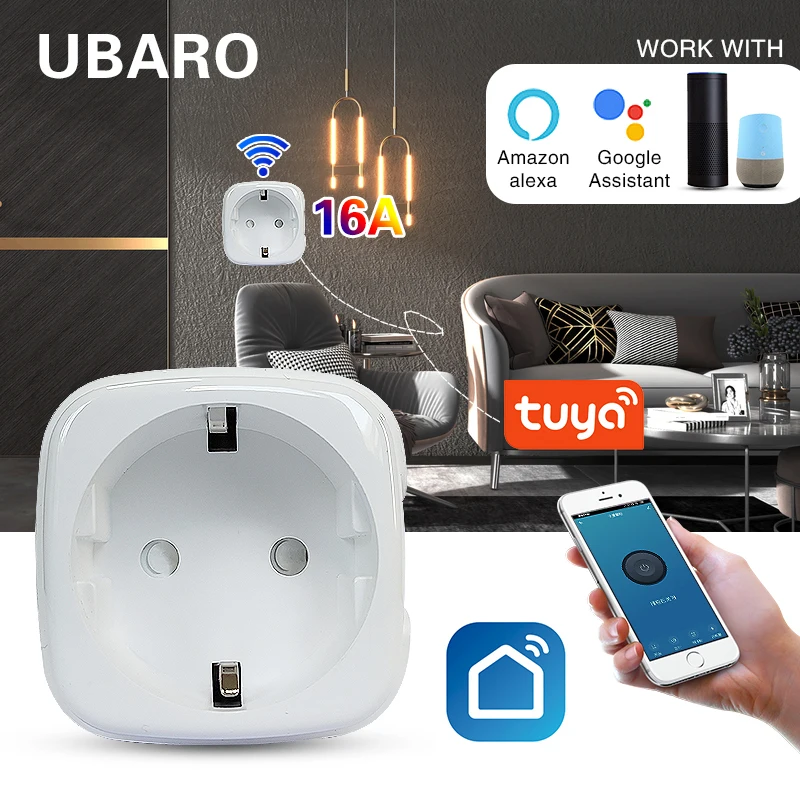 UBAROEU Стандартный Tuya Smart Wi Fi розетка приложение дистанционного Управление голос