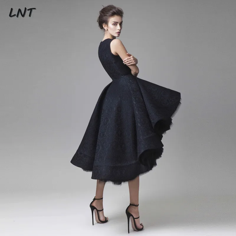 

Black High Low Semi Formal Occasion Dress Party Evening Gown Formal Wear