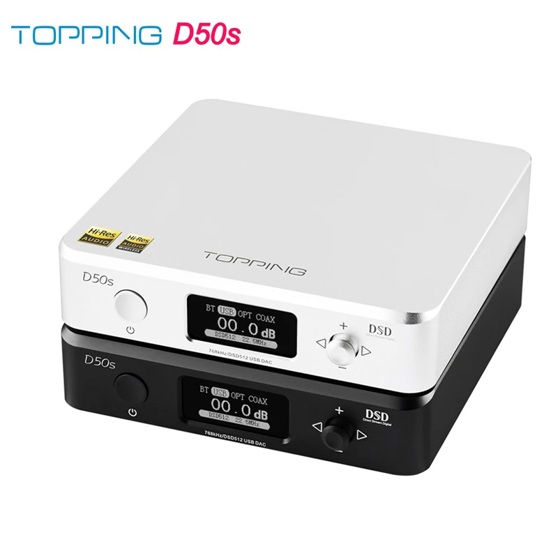 Декодер TOPPING D50s ES9038Q2M * 2 DAC Bluetooth 5 0 LDAC DSD512 32 бит/768 кГц Hi Res аудио HIFI поддержка входа