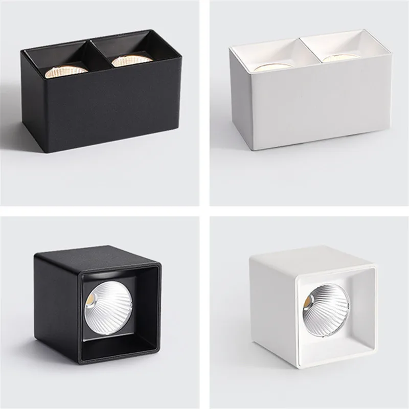 Квадратный Светодиодный точечный светильник поверхностное крепление