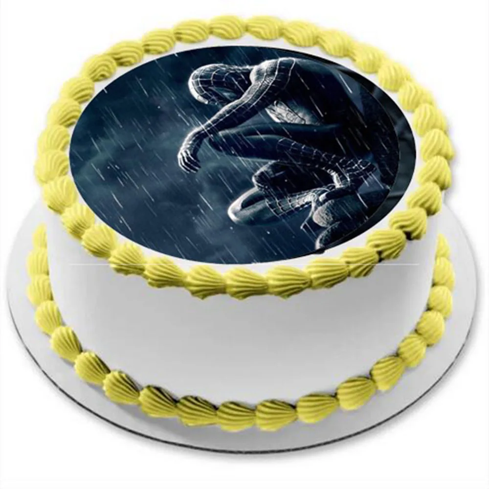 Съедобные Miles Моралес Человек паук вафельная бумага день рождения торт Топпер