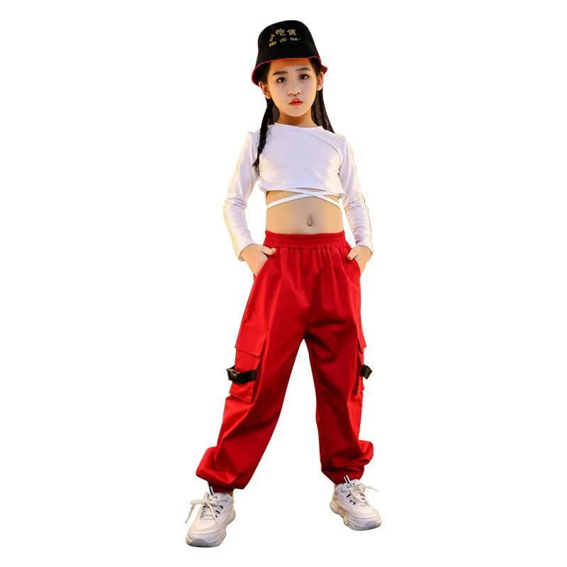 

Kids Hip Hop Costumes for Girls Fashion Jazz Ballroom Dance Clothes Performance Dancewear Stage Dancing Costume Girl Suits