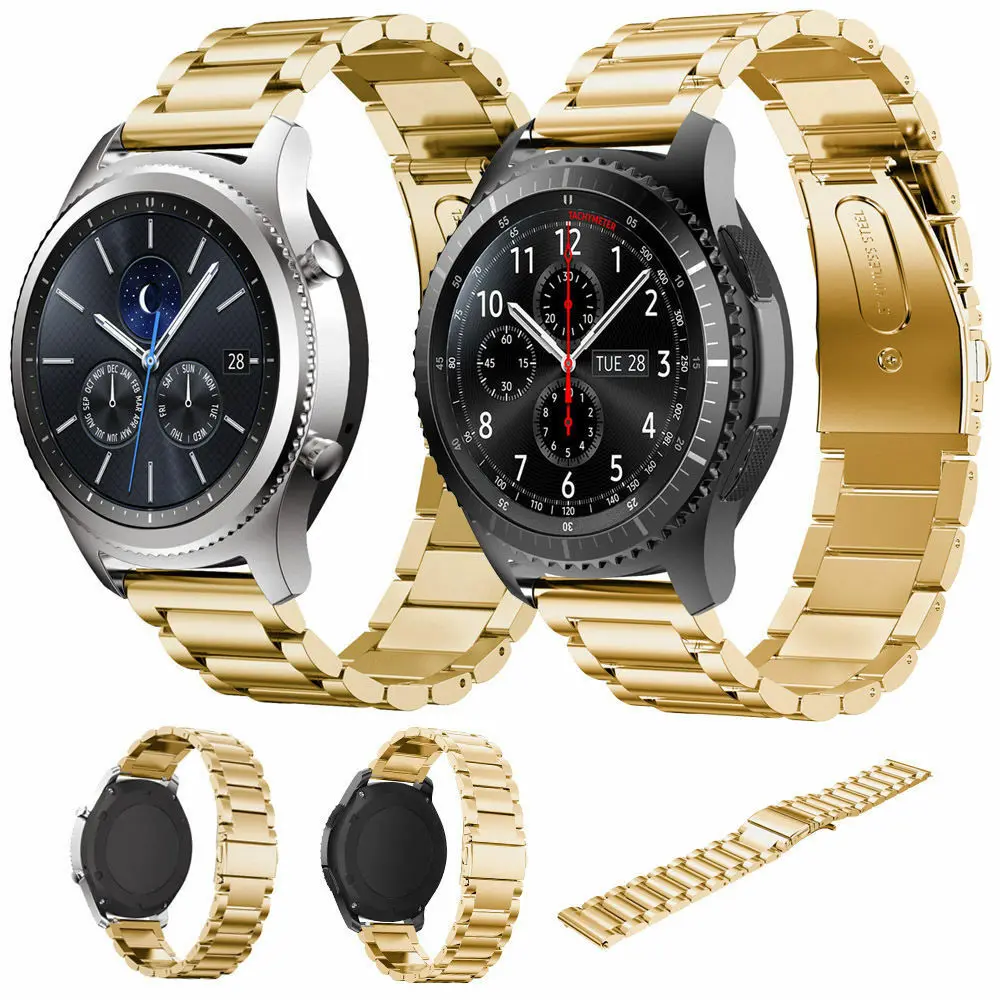 

Black/Gold/Silver/Rose Optional Stainless Steel Watch Bracelet Wrist Band For Samsung Galaxy Gear S3 Frontier Classic