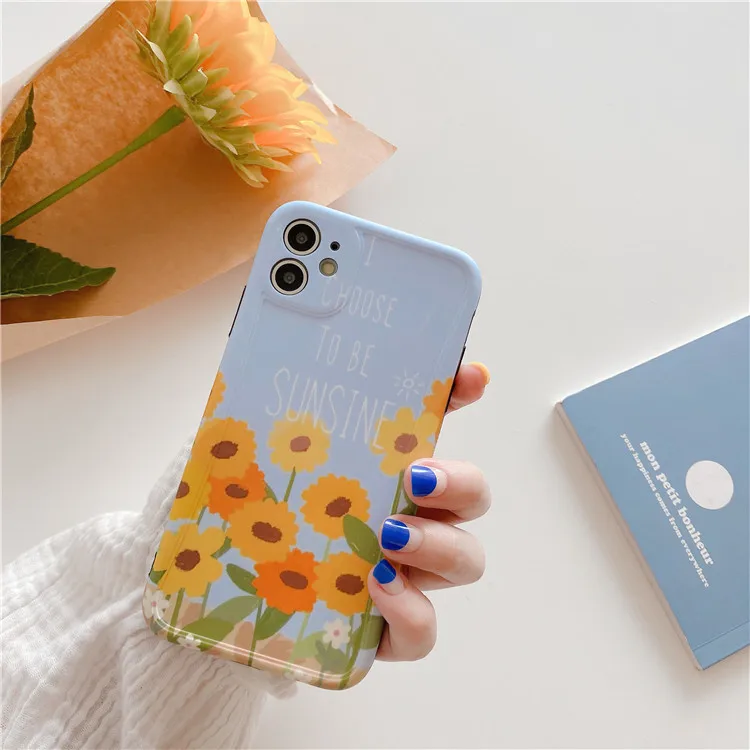 Летний милый цветочный Романтический Сакура чехол для телефона iPhone 11 Pro Max мягкий