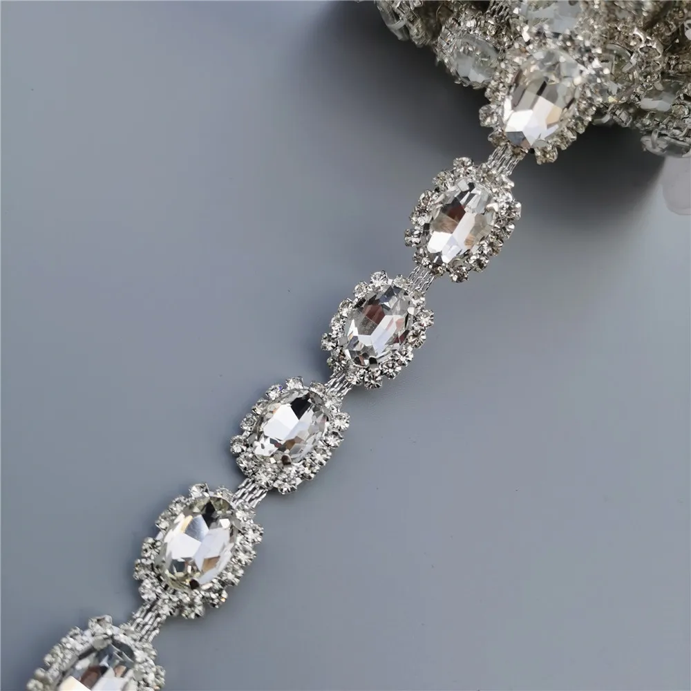 Цепь со стразами 1 фута блестящее свадебное платье кружевной отделкой и ширина 0 59