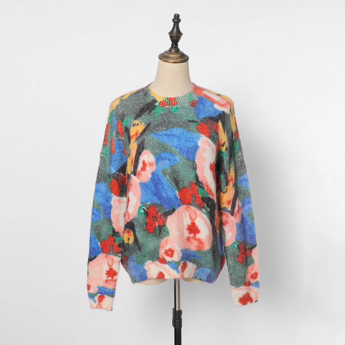 Свитер Delphe с принтом джемпер женский осенне-зимний Повседневный вязаный уличный